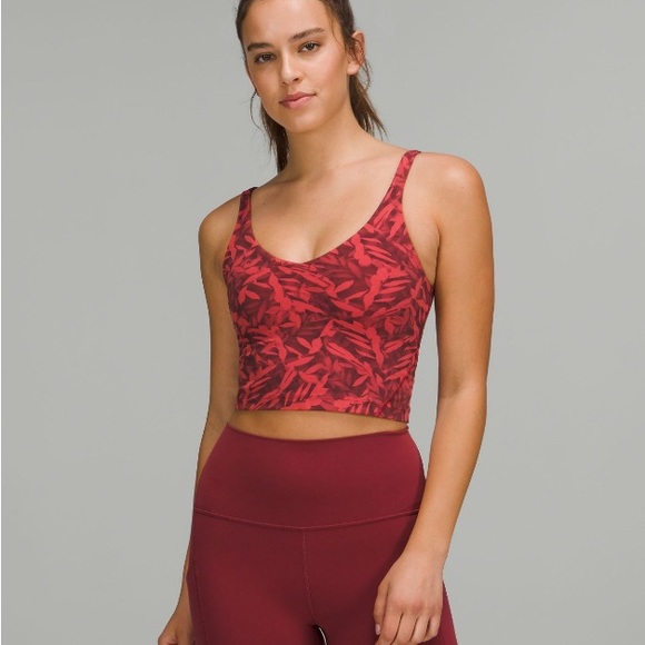 lululemon athletica Tops - Lululemon Align Tank Spray Leaf Fireside Red Multi